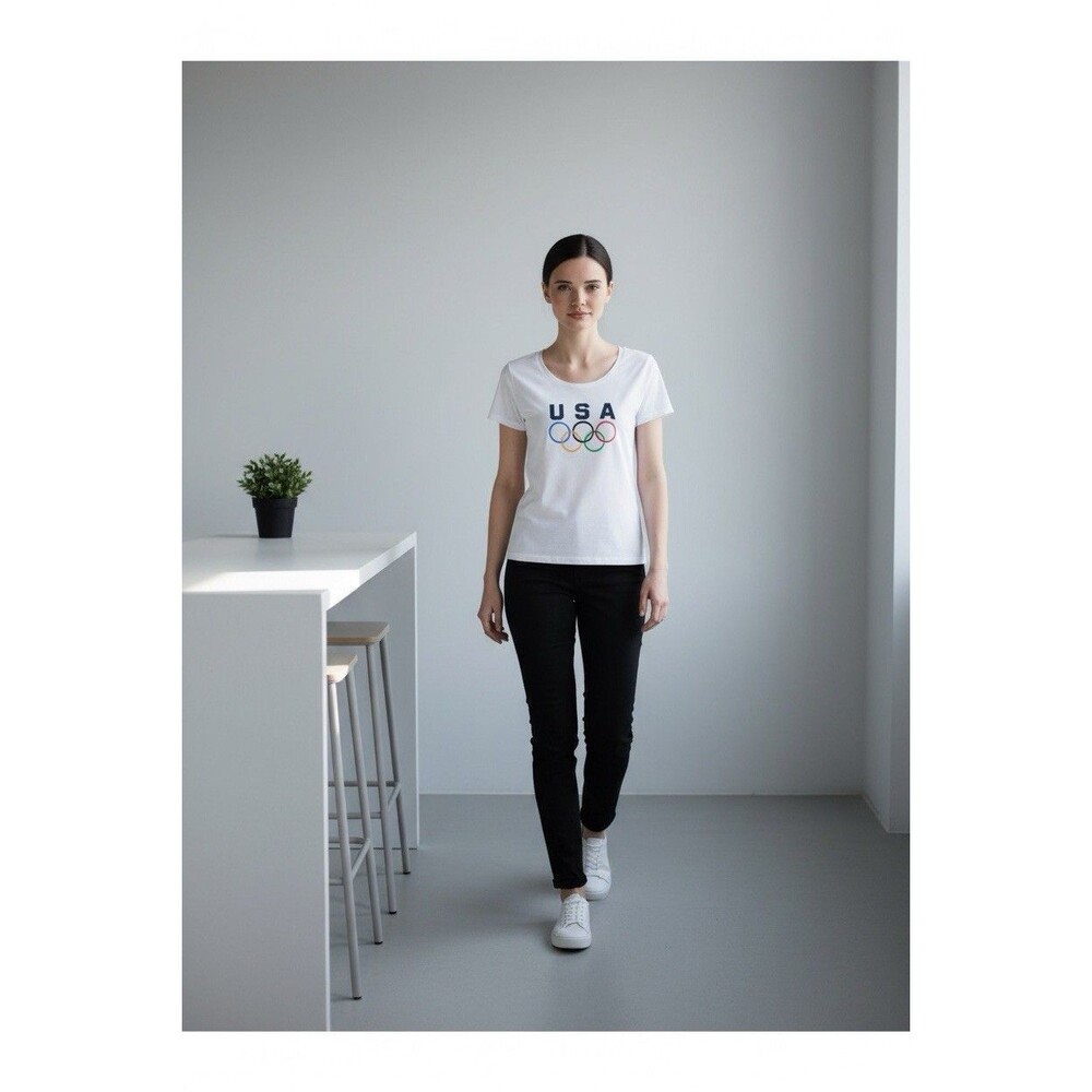 United States Olympic Team/ Team Apparel XS White T-shirt Graphic USA Sports